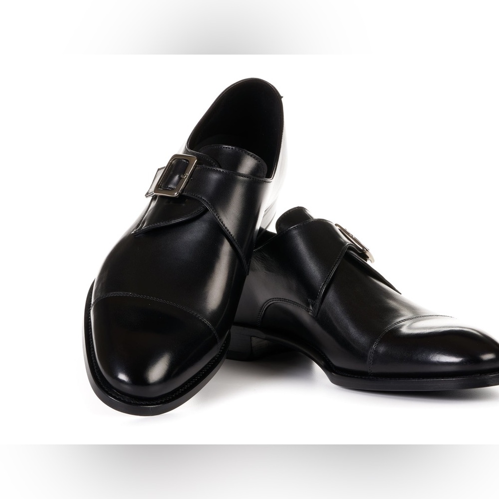 Paul Evan’s The Olivier Single Monk Strap Loafers NERO